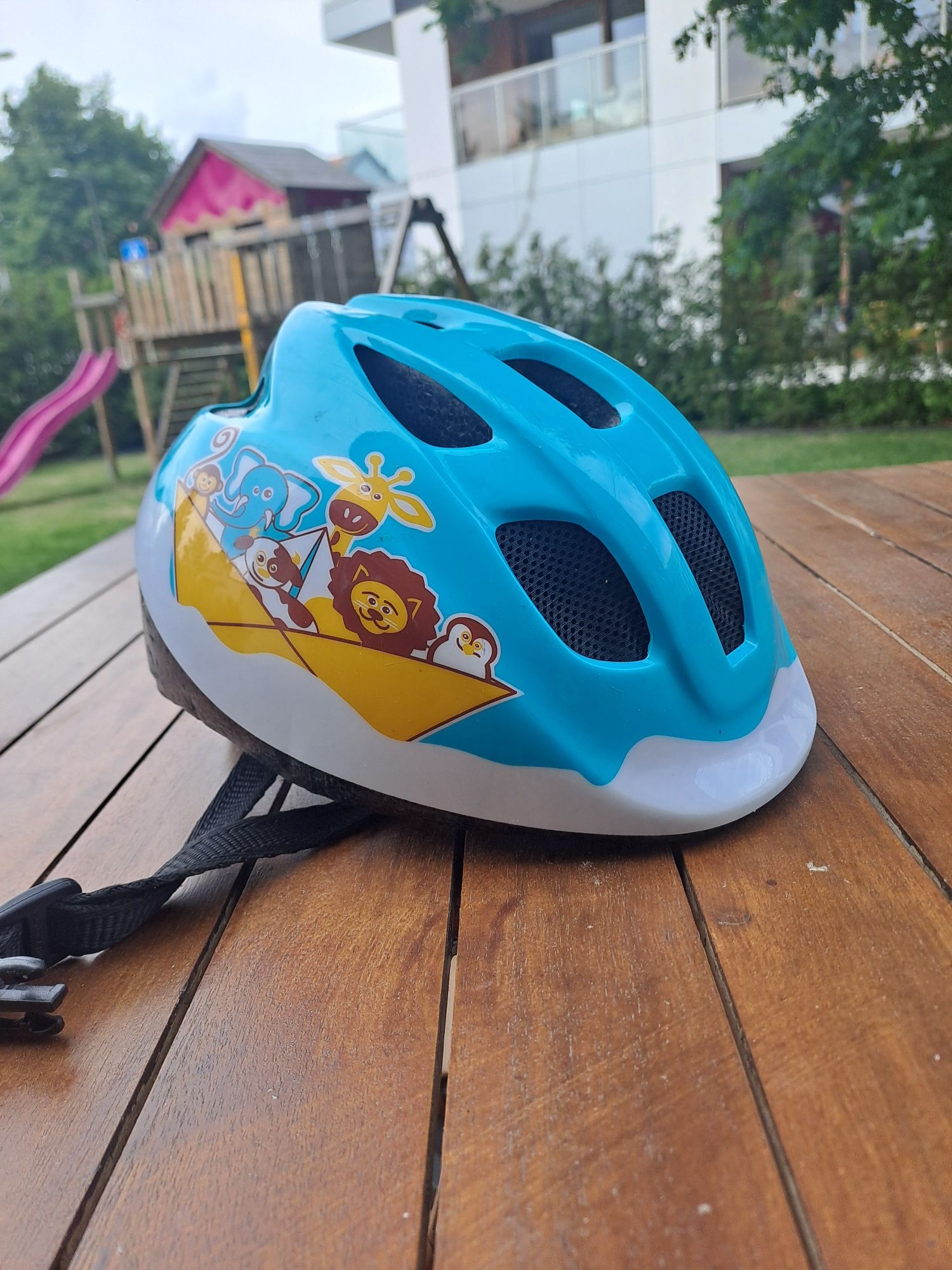 Kask btwin baby niebieski 48-53cm Decathlon