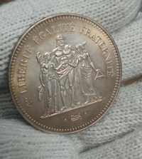Srebrna moneta francuska 50 Franków