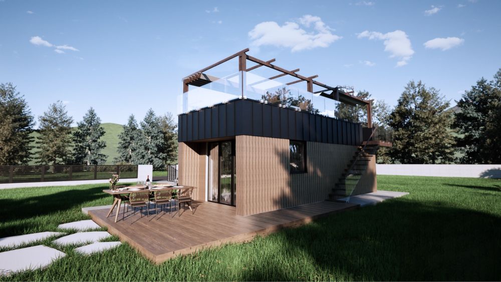 Dom modułowy ! Nowoczesna stodoła!  21 m2 Micro Hotel