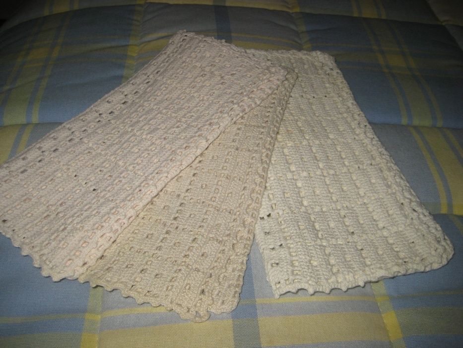 3 bolsas crochet p/guardanapo, década 1950