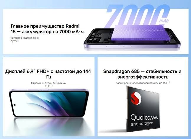 Xiaomi Redmi 15 6/128 8/256 UA Global NFC
