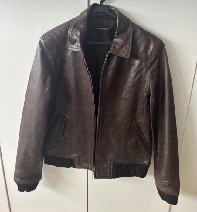 Blusão pele Massimo Dutti S