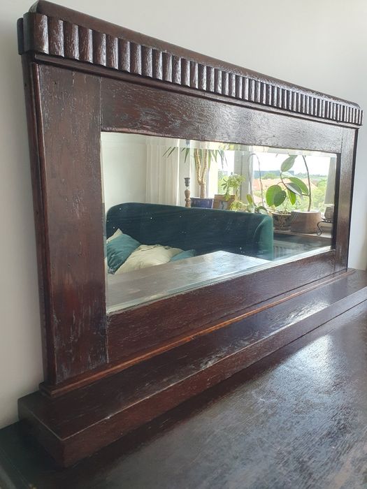 Stara komoda z lustrem kryształ nadstawka kolonialna