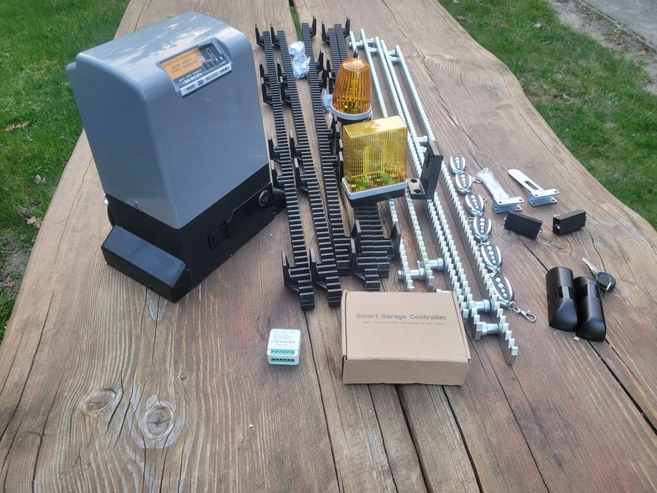 Zestaw napędu do bramy przesuwnej 1600kil wifi 6xpilot listwa lampka f