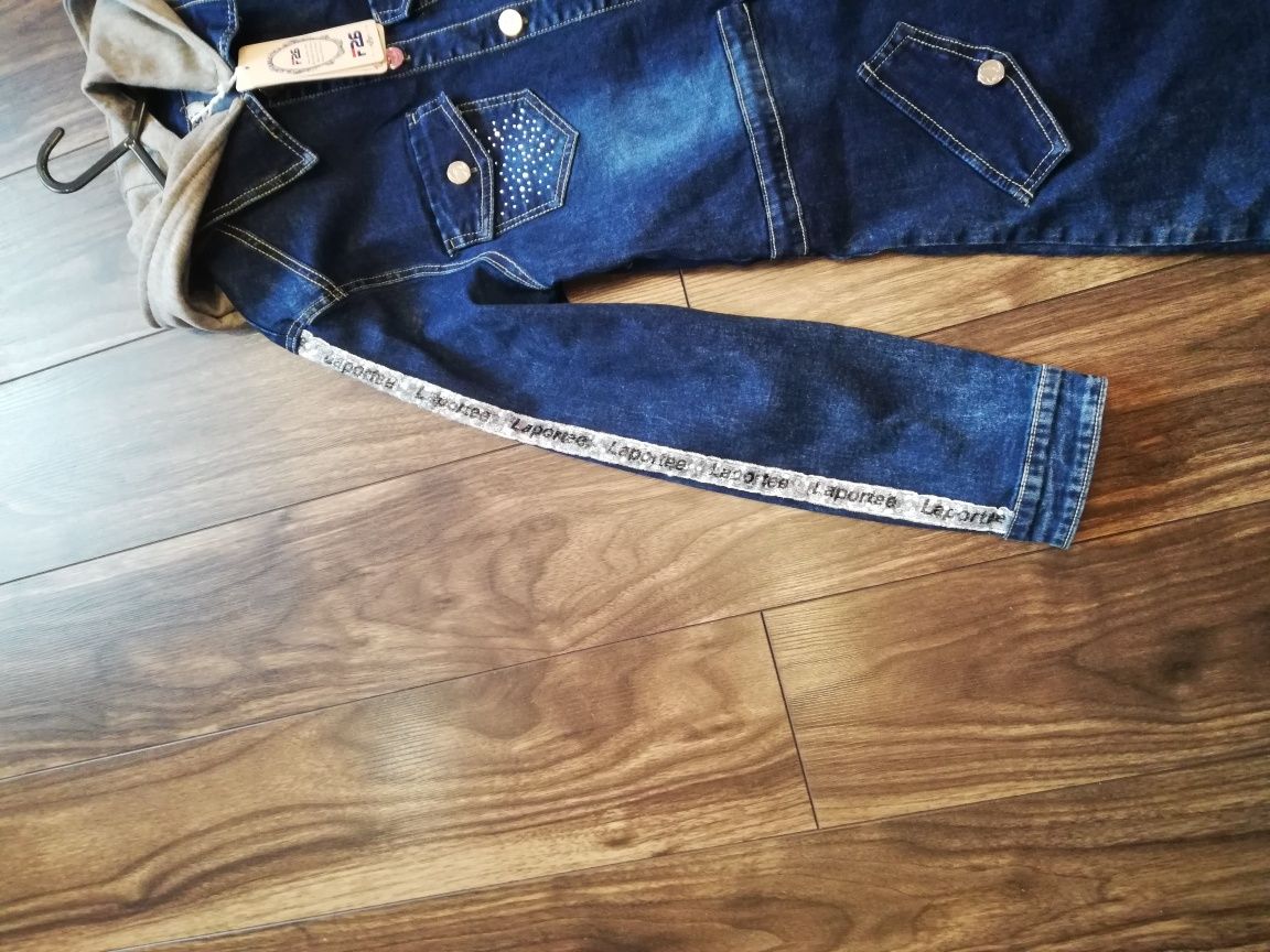 Kurtka katana płaszczyk jeansowa r. 158