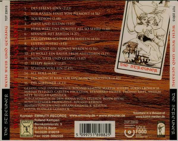 DIE STREUNER cd Wein Weib Und Gesang  medieval folk metal