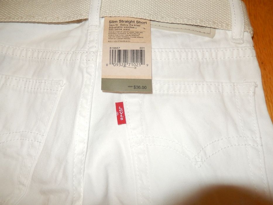 Spodenki LEVI'S pasek - NOWE 4-5 LAT (rozm.104-110)