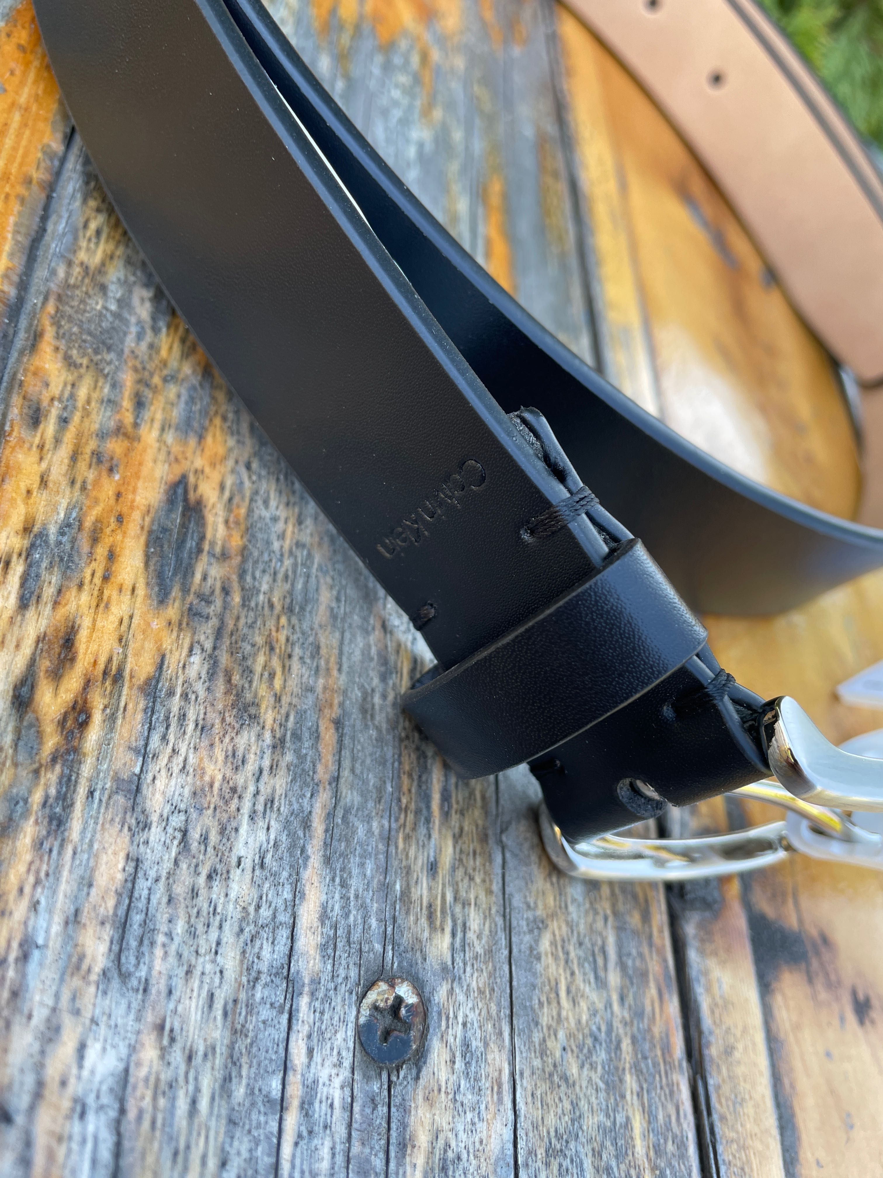Новый мужской ремень calvin klein (ck leather belt black)с америки M