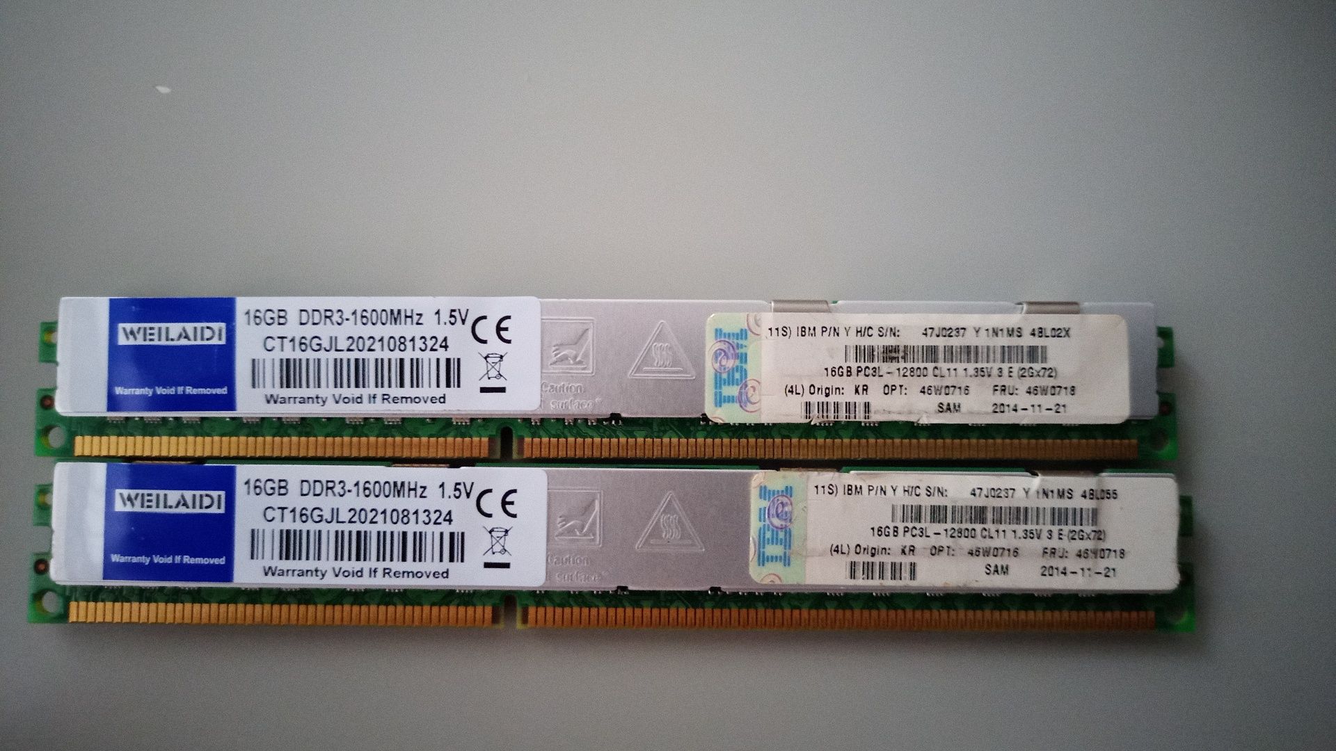 DDR3 ECC REG Server 32 Gb (2 x16 Gb) IBM PC-12800 (з радіаторами) X99