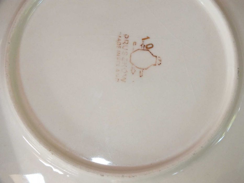 Porcelit Pruszków  Serwis DESEROWY VINTAGE ze złoceniami b011810