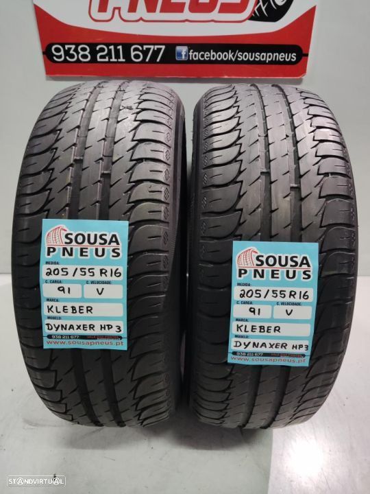 2 pneus semi novos 205-55r16 kleber oferta dos portes 85 EUROS