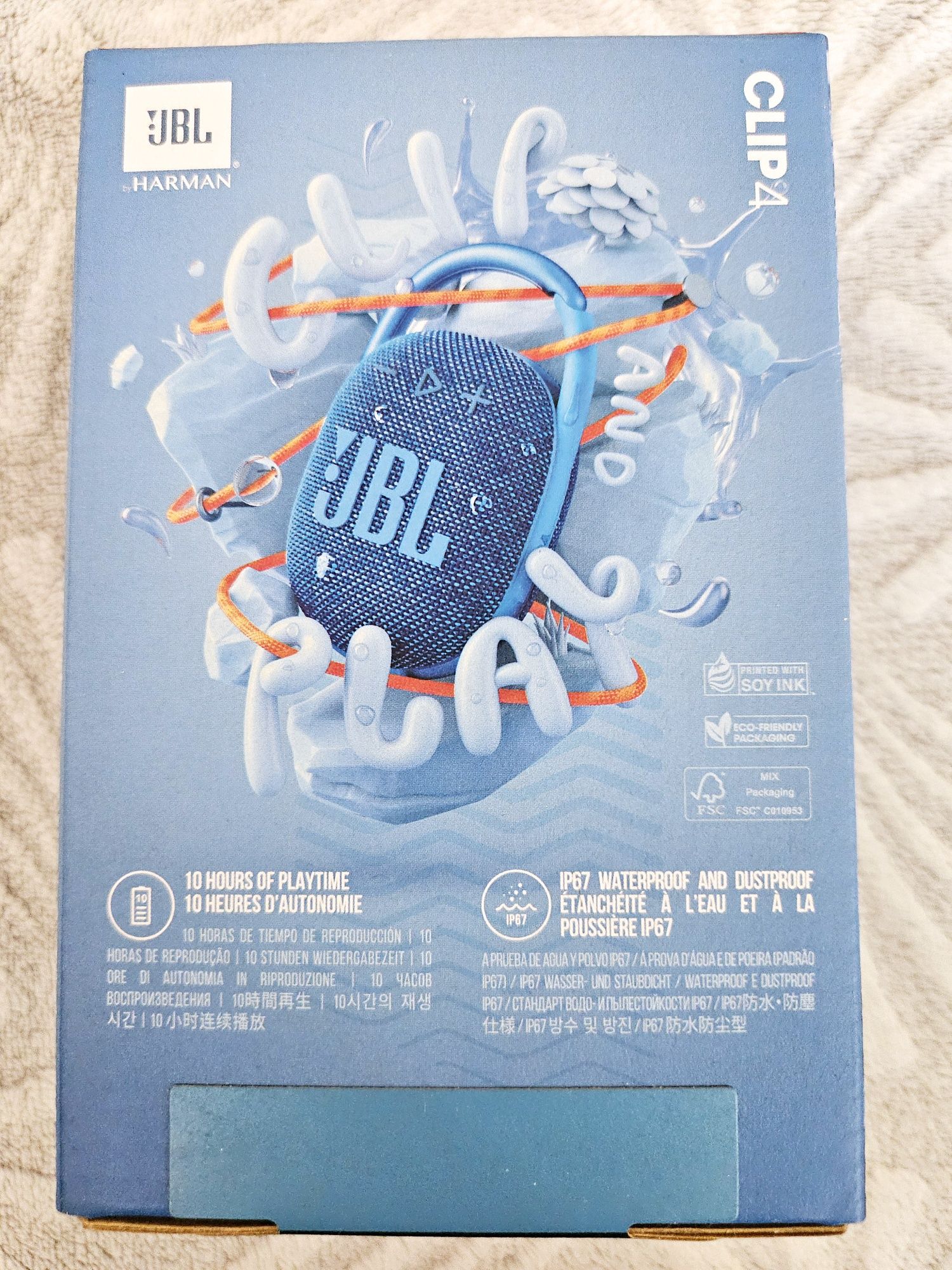 Nowy bezprzewodowy głośnik bluetooth JBL CLIP4 niebieski