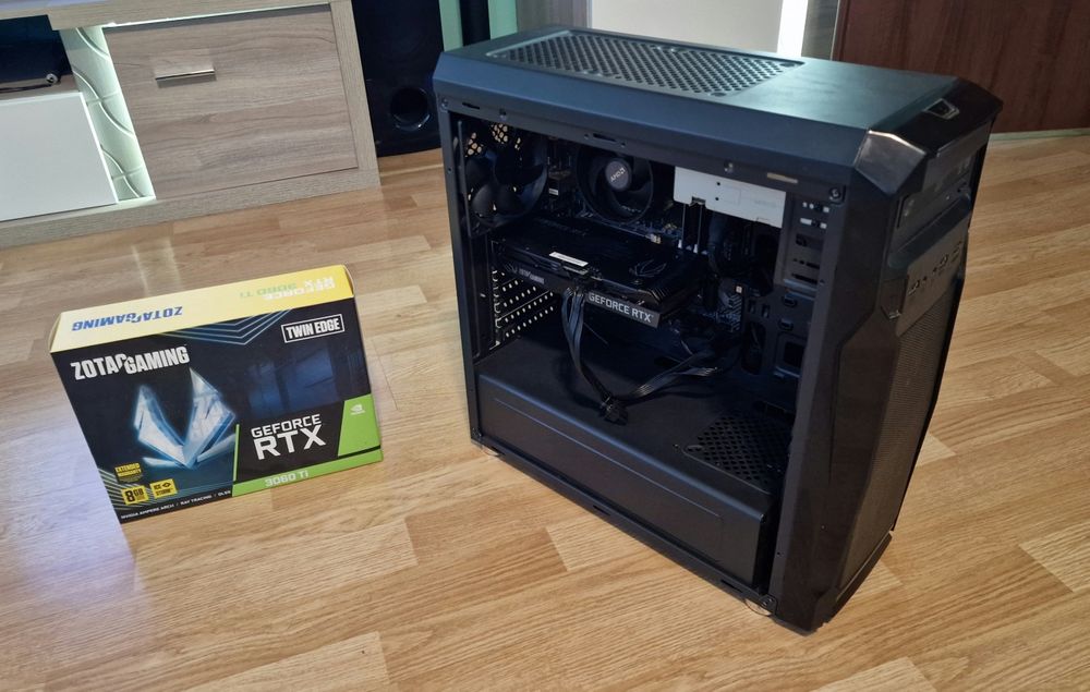 Komputer Ryzen 5/RTX 3060 Ti/16gb Ram/SSD M.2/HDD/SilentiumPC Mocny!