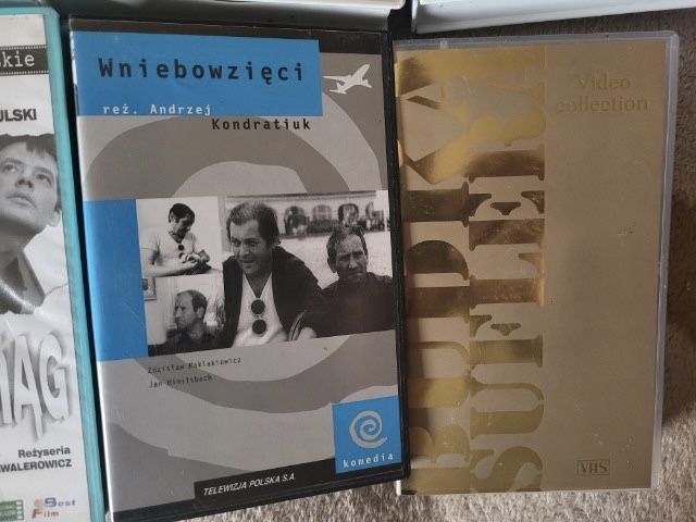 kaseta video VHS Czarodzieje Pociąg Nóż w wodzie Wniebowzięci