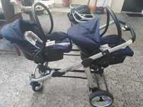 Carro de bebê duplo