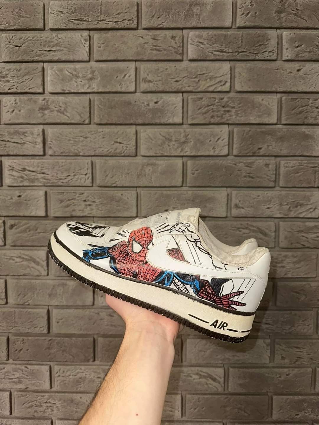 Nike Air Force 1 custom spiderman