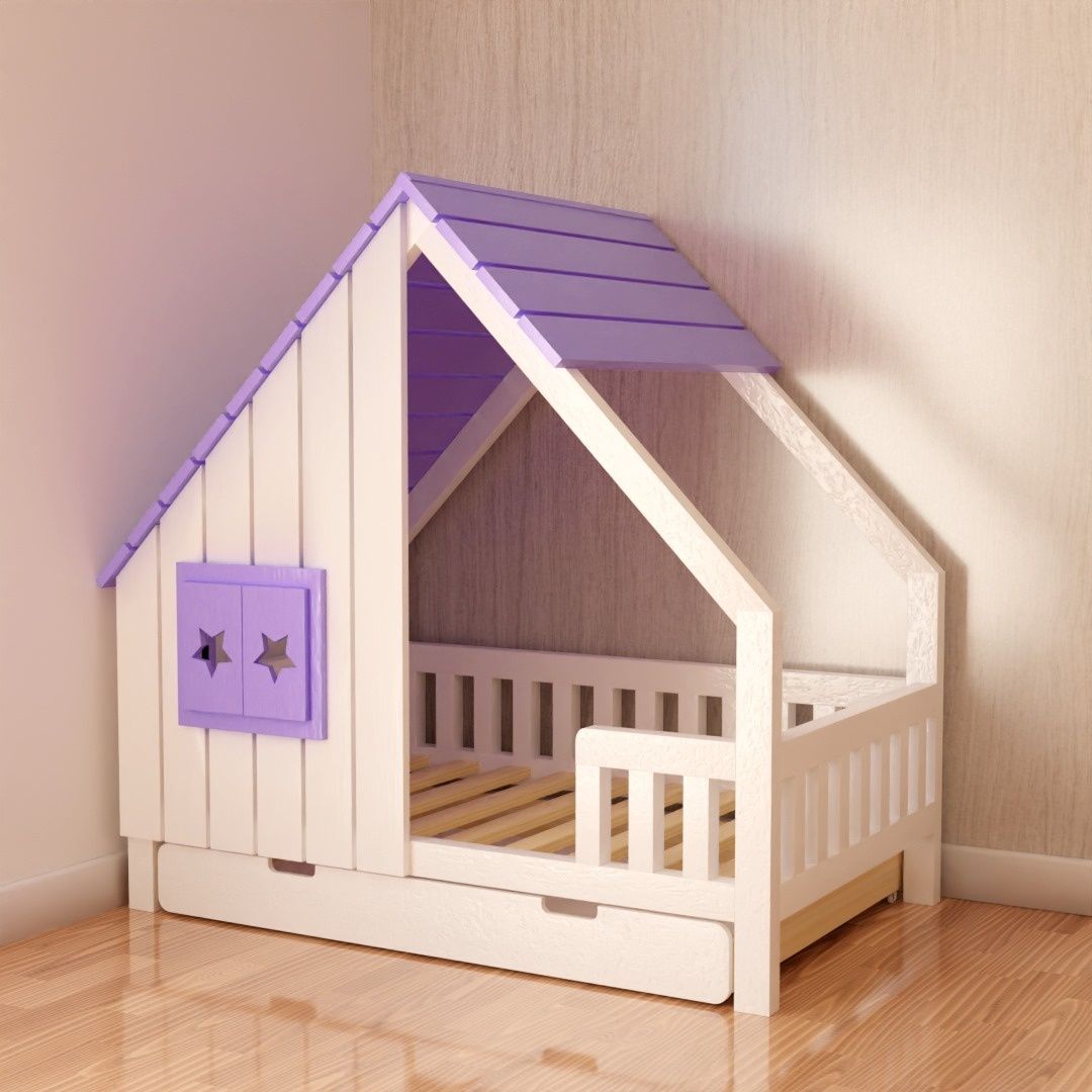 Łóżko domek łóżeczko dla dzieci drewniane