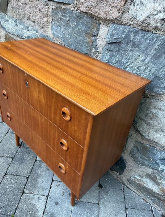 Komoda lata 60 teak lite drewno tekowe vintage retro