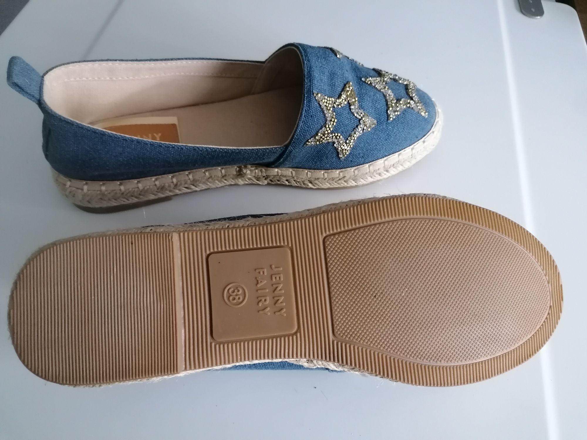 Nowe espadryle dżinsowe