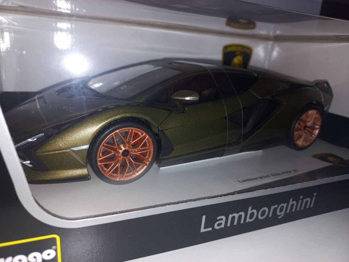 Bburago Lamborghini Sian FKP 37 zielony, skala 1:18