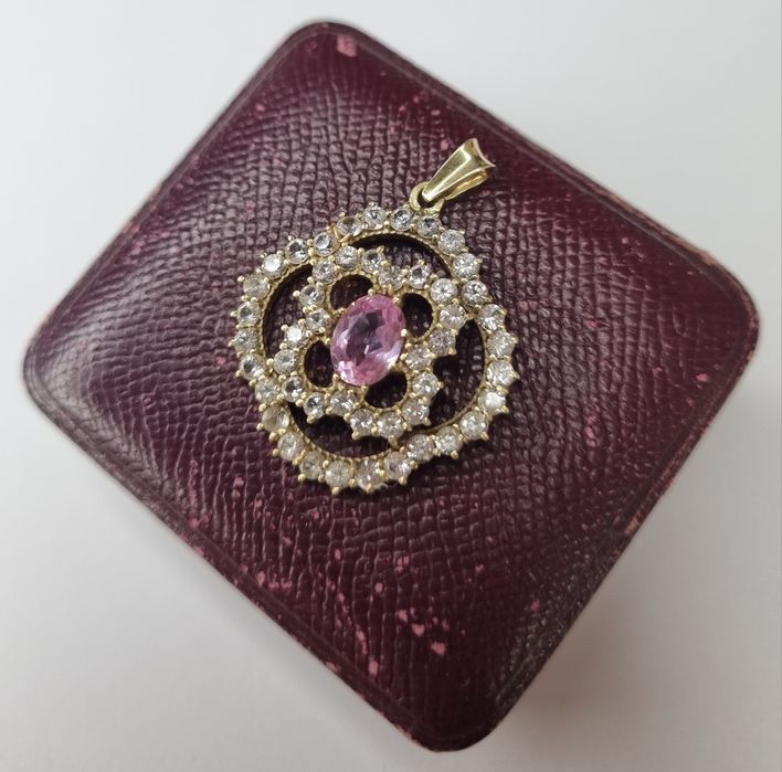 Złota zawieszka z cyrkoniami złoto 585