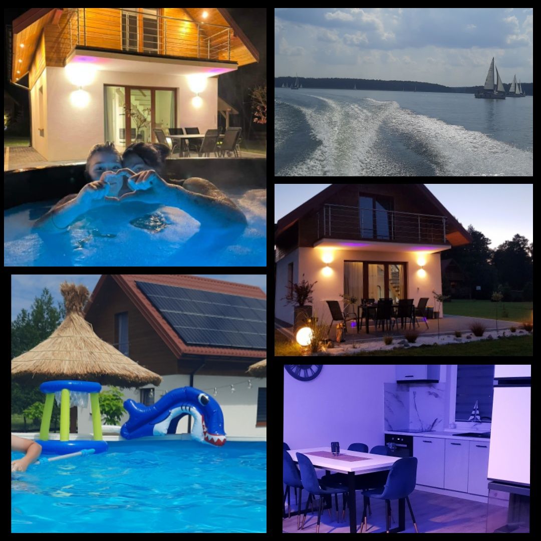 Domki Mazury całoroczne Giżycko jacuzzi sauna basen