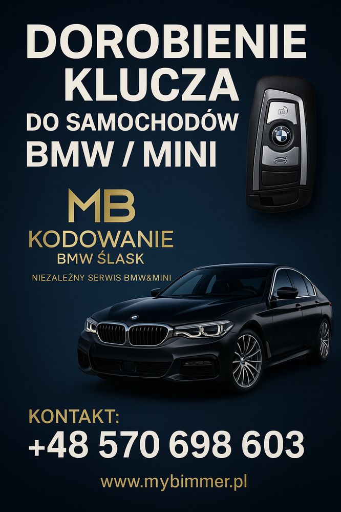Dorobienie klucz bmw g30 f30 e60 e90 f11 f20 f25 g11 f15 f25 g32 g31