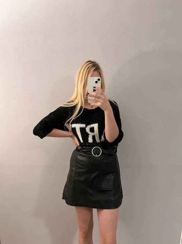 Tally Weijl XS 34 czarny sweter z napisem "party"