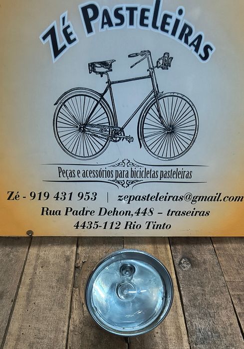 Farol Miller 95mm cromado usado /pasteleira/Raleigh/Philips/Humbe