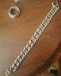 Pulseira e anel em prata
