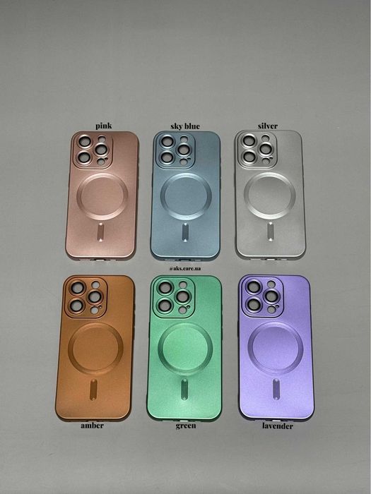 Чохол силіконовий MagSafe магнітний протиударний з лінзами iPhone