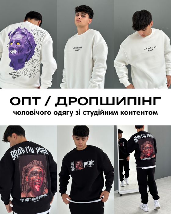 ОПТ / ДРОПШИПІНГ чоловічого одягу зі студійним контентом