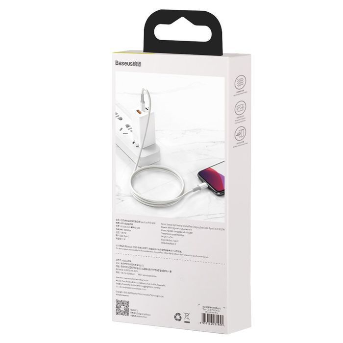 Kabel Baseus USB-C Lightning 2m 20W PD Szybkie Ładowanie iPhone