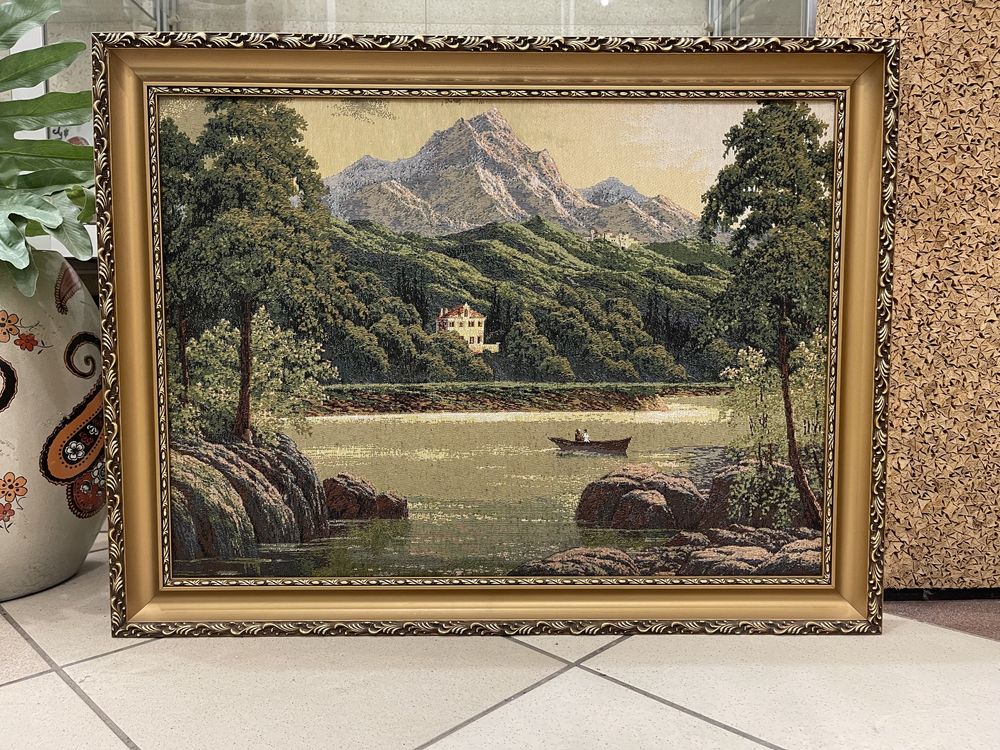 Картина на гобелені Гірське озеро 70*53 см Бельгія