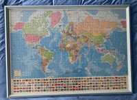 Vende-se puzzle mapa mundo emoldurado