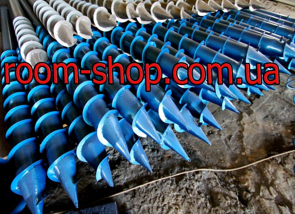 Сваи винтовые, гвинтові палі, геошуруп, монтаж, пирсов, причалов, бань