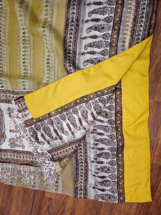 Сари сарі индийское шикарное натуральная ткань