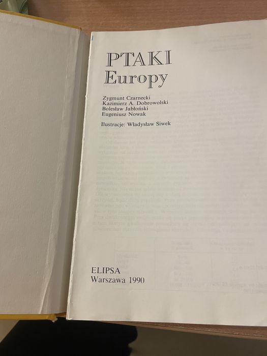 Ptaki Europy. Książka.