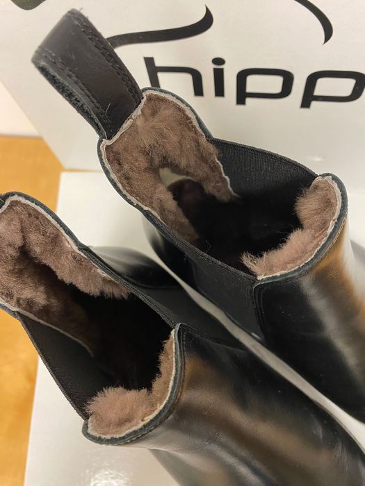 Hippica Classic Czarne NOWE sztyblety jeździeckie zimowe ocieplane 38