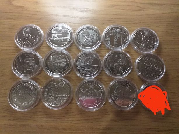 Полный комплект монет ЗСУ в капсулах
