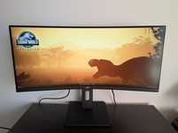 Zakrzywiony monitor 34 cale AOC CU34P2C proporcje 21:9, 3440x1440 px