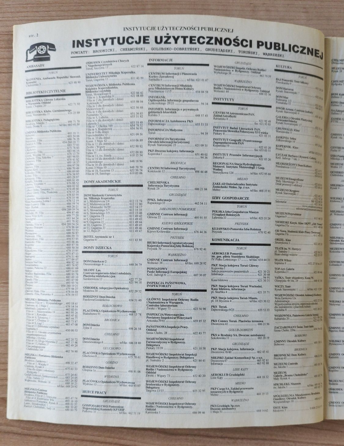 Książka telefoniczna Toruń 2007 r. abonenci, spis firm i instytucji