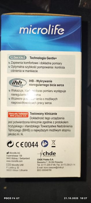 Ciśnieniomierz Microlife BP A2 Basic z technologią Gentle+
