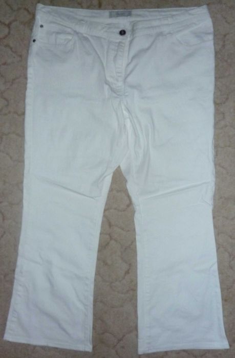Damskie białe jeansy rozm 48