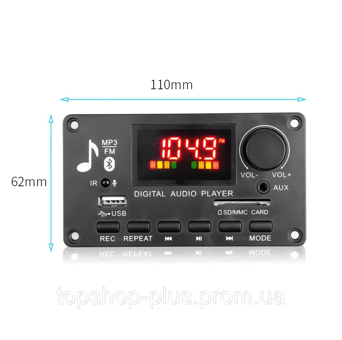 Bluetooth MP3 модуль Kebidu S Plus. 2×40w.