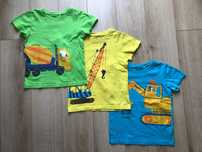 T-shirt Koszulki dla dzieci trzypak Pojazdy maszyny Endo 110/116