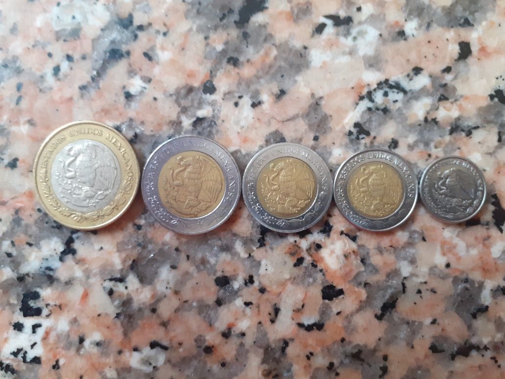 Moedas do México,Malásia e Hungria