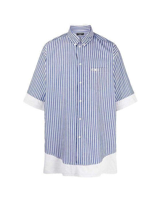 2022 Balenciaga BB Icon striped layered shirt koszula gucci oversize