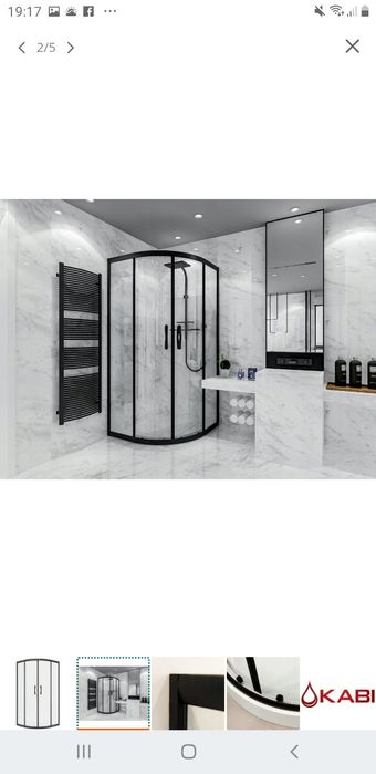 Kabina prysznicowa 90/90/200 półokrągła nowa