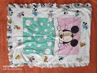 Одеяло одеяльце в коляску кроватку детское Микки Маус Disney